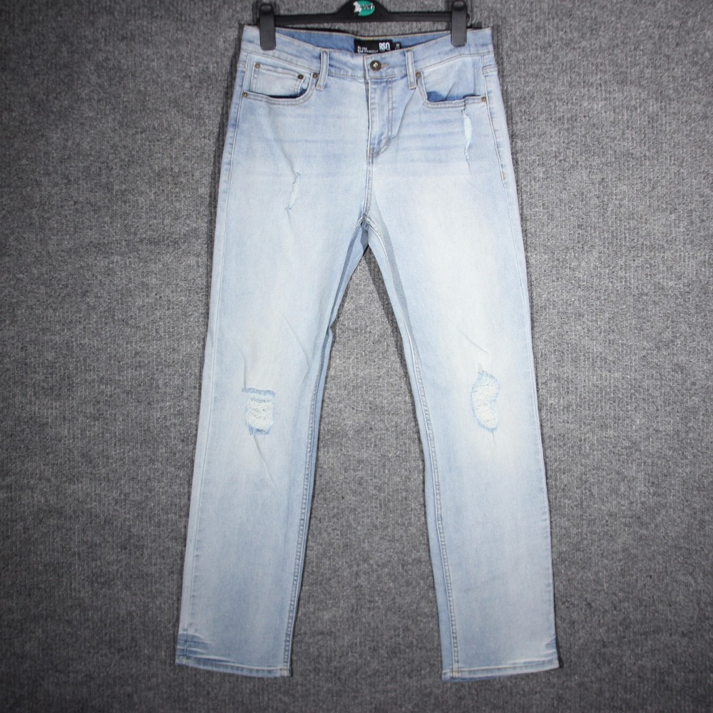 RSQ New York Jeans Mens 35 Denim Blue Light Wash Pockets Stretch
